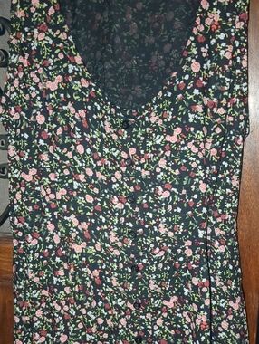 Obey Juniors Black Mini Floral Print Dress